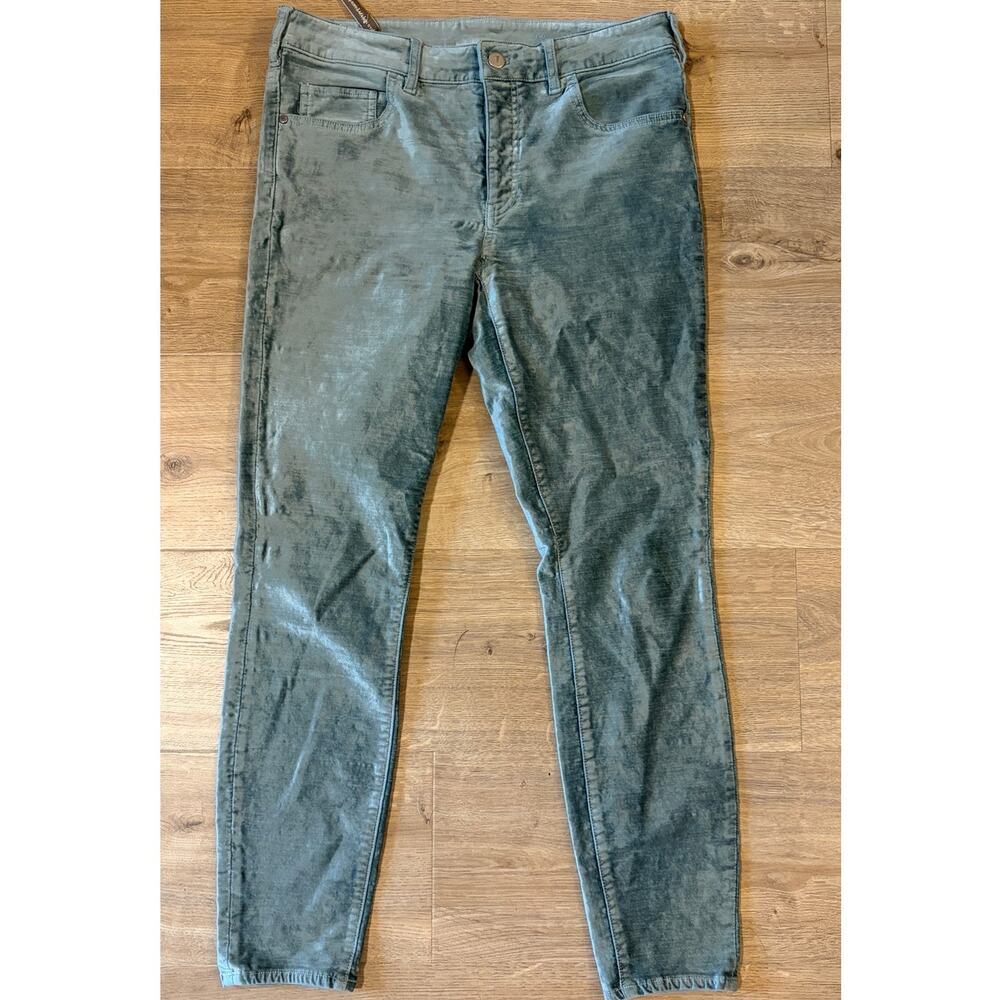 Pilcro and the Letterpress Green Acid Wash Skinny Jeans Women’s Anthropologie 31